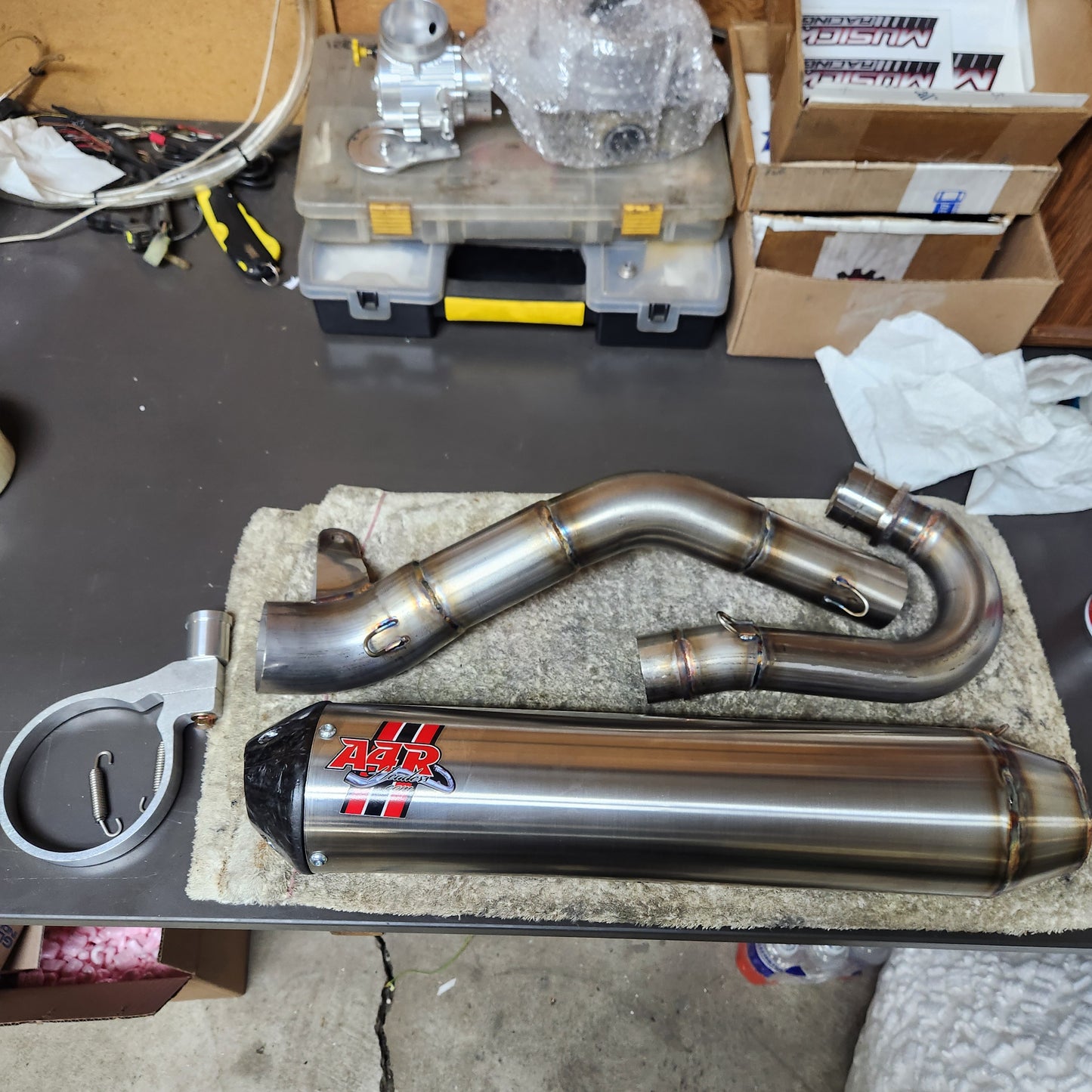TRX450R stainless pro series exhaust system